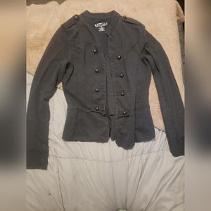 Maurices gray jacket/blazer button up